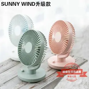 【升級款】SUNNY WIND 晴風風扇 DC直流風扇 8吋風扇 USB風扇 摺疊風扇 擺頭 充電風扇