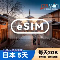 在飛比找momo購物網優惠-【【173WIFI】】eSIM日本5日吃到飽兌換券每日2GB