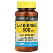Mason Natural, L-Arginine, 500 mg, 60 Capsules