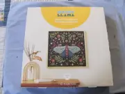 New Unopened - Mondo Llama Paint-By-Number Framed Canvas Kit. Celestial Moth