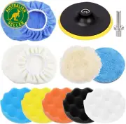 13Pcs 5 Inch Buffing Pads Set, Car Polishing Pad Kit, Foam Polish Pads Wax Buffe