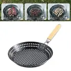 Bakeware Grill Pan Round BBQ Griddle Indoor Or Outdoor Grilling Pan Cooking Pan