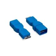 4in MicroUSB 3.0 A Male to USB A Female 3.0 Adapter - Blue