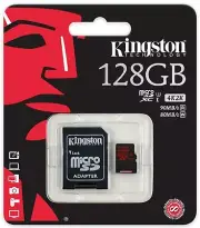 Kingston SDCA3/128GB microSDXC UHS-I Clas U3 90MB/s read,80MB/s write+SD Adapter