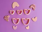 D Shape U Shape Blossom Smile Polymer Clay Cutter Set | Unique Clay Cutters | Cl