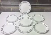 8 Corelle Corning Classic Cafe Black Dinner Plates 10.25” Brand New