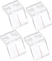 Generic 4pcs Clear Plastic Dual Hole Magnifying Glass for Woodworking Durable Magnifier Tool for Table Saw Precision for Wood Projects Compact and Stable Design
