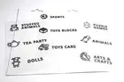 Premier kids Labels Clear Vinyl Stickers 9-PC Assorted for Toy Storage Bins