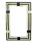 Handmade Bone Inlay Large Mirror in Black and White for Home Decor