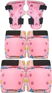 Kids Knee Pads and Elbow Pads Set | Wrist Guards Knee Elbow Pads for Kids | Youth Adjustable Breathable Safety Set for Skating, Cycling, Bike, Rollerblading, Scooter