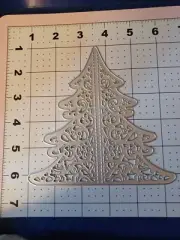 Universal Thin Metal Die Cut Tool Christmas Tree 3D Pine Swirl Filigree Topper