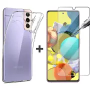 For Samsung Galaxy S21 S21+ PLUS Case Cover and Tempered Glass Screen Protector