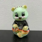 Fenton Glass MEOW Sitting Halloween Bear Pumpkin Black Cat Figurine Ltd Ed 18/23