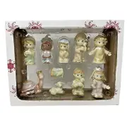 New 10 Piece Children's Nativity Set Member's Mark Christmas Hand Painted