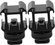 Generic Lightweight Portable Hot Shoe Base Kit 2 Pack 3-Head Mount for Camera Accessories Flash Microphone Fill Light