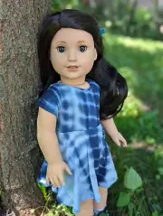 Moira Custom American Girl Doll OOAK Black Hair Hazel Eyes Josefina Freckles
