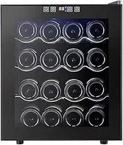 TT-YED Single Zone Wine Beverage Refrigerator, 16-28 Bottle Capacity Wine Cabinet, Adjustable Temperature Control, with 3 Layers Tempered Glass Door, Low Noise Kitchen Wine Cellar,B