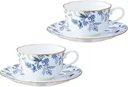 Noritake P59387A/4562 Cup & Saucer (Pear Set) (Both Coffee and Tea), 7.8 fl oz (220 cc), Blue Sorentino, 2 Guests, Bone China