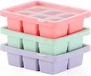 STARBRILLIANT Ice Cube Tray, Easy-Release Silicone Large Ice Moulds with Removeable Lids, Perfect for Chilled Drinks, Freezer, Baby Food, Whiskey and Cocktail