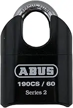 ABUS 190CS/60 High Security Solid Steel Combination Padlock, Closed Shackle