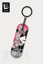 Zenless Zone Zero Chibi Fingertip Skateboard Keychain Cunning Hares Nicole