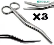 3× Universal Curved Scissors 6" Embroidery Tailor Dressmaking Surgical Tools