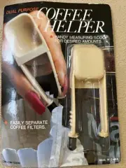 New Vintage Coffee Helper Filter Separator and Scoop 2 in 1 Dual Purpose NOS
