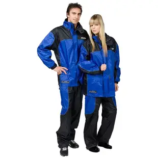 天龍牌 F1 機車型風雨衣 藍色 二件式套裝雨衣