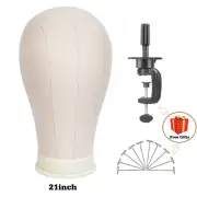 21Inch 23Inch Wig Head Mannequin Head with Wig Stand ,Manikin Canvas Head for Wi