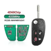 Jaguar X-type S-type 1999-2009 XF XJ XE XJR FO21 Blade Remote Control with 4 Button and 433MHz 4D60 Chip Key NHVWB1U241