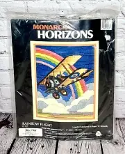 MONARCH HORIZONS Rainbow Flight LS 137 Long Stitch Needlepoint Kit Retro 80s New