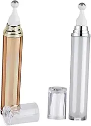 SKISUNO 2Pcs 20ml Roller Ball Bottles for Eye Cream Cosmetics Container & Pearl White Ideal for Travel and Home Use