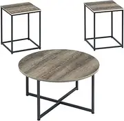 [Signature Design by Ashley] Ashley Furniture Signature Design - Wadeworth Occasional Table Set Set of 3 - Distressed Style, Two