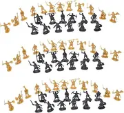 Toddmomy 200Pcs Mini Medieval Soldier Detailed Action Figures for Micro Landscaping Table Decor Exhibition Use for Home Office Garden Decoration