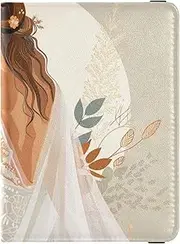 [Amooorous] Bridal Vintage Bohemian Style Leather decorative passport holder for travel men Vaccine Card Holder Cover Combo Passport Cover Waterproof, Bridal Vintage Bohemian style, 1 size