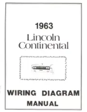LINCOLN 1963 Continental Wiring Diagram Manual 63