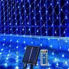 200LED Solar Powered Mesh Net Curtain String Fairy Lights Christmas Garden Decor
