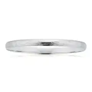 Sterling Silver 65x6mm Engraved Half Round Bangle
