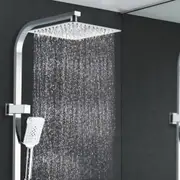 25.5cm Cefito 10'' Rain Shower Head Set Handheld Square High Pressure Chrome