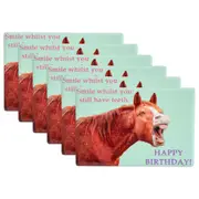 6x LVD Smile Teeth Ceramic 9cm Fridge Magnet/Magnetic Home/Kitchen Rectangle