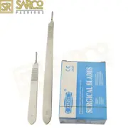 Kit of Scalpel Handles #3 #3l & 100 Surgical blades #11 Sterile Pack