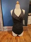 NWT Calia Crossback Black One Piece Womens Bathing Suit Sz 4 Power Sculpt