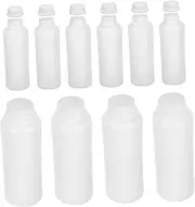 HOMOCONO 10pcs Plastic Laboratory Bottles with Sealing Caps Wide Mouth Reagent Containers for Easy Liquid Dispensing and Safe Chemical Storage