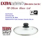 Au 18-36cm Tempered glass lid for fry pan saucepan casserole pot wok replacement