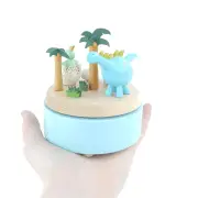 Dinosaur Paradise Wooden Music Box