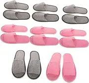 Healeved 10 Pairs Disposable Travel Slippers Indoor Slippers for Guests Beauty Shops and Home Use