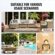 Gas Fire Pit Wind Guard 543x543x191mm Clear Tempered Glass 8mm Thick with Hard