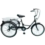 (免運) GOMIER 20吋三輪車 腳踏車 (黑色) (附組裝教學影片)  -【台中-大明自行車】