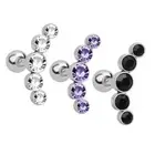 Steel Bar Stud Earrings Body Jewelry Ear Piercing Cartilage Helix Tragus