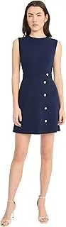 [Donna Morgan] Women's Sleeveless Button Front Sheath Fitted Waist-Professional Wear-Wedding Guest Dress